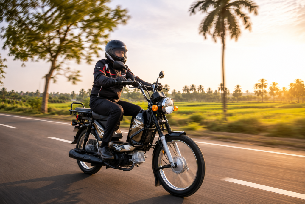 TVS XL100 Real Mileage Test
