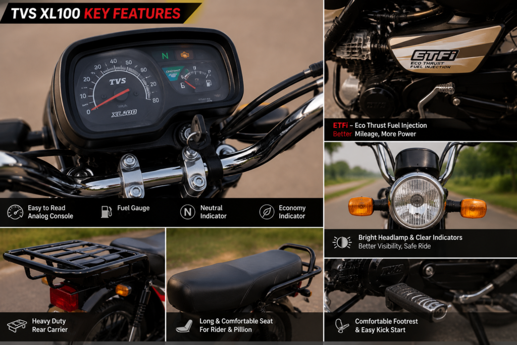 TVS XL100 Features and ETFi Technology