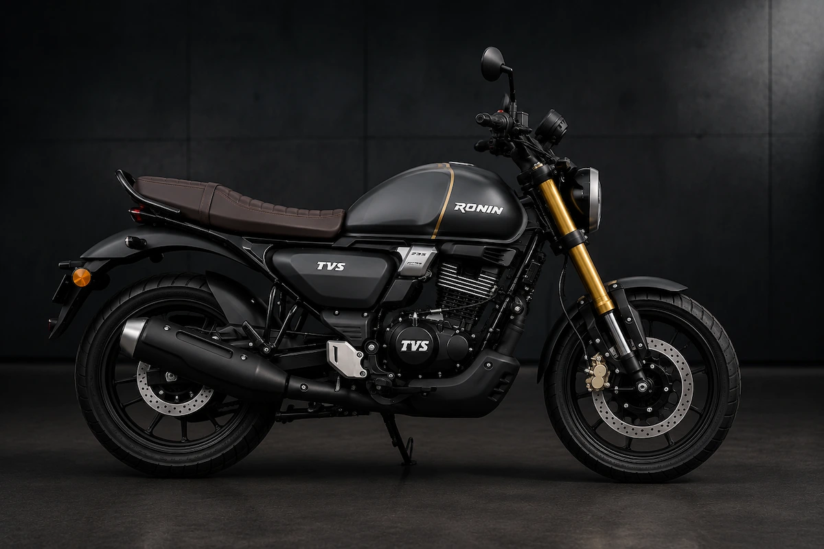 TVS Ronin side profile showing neo-retro design