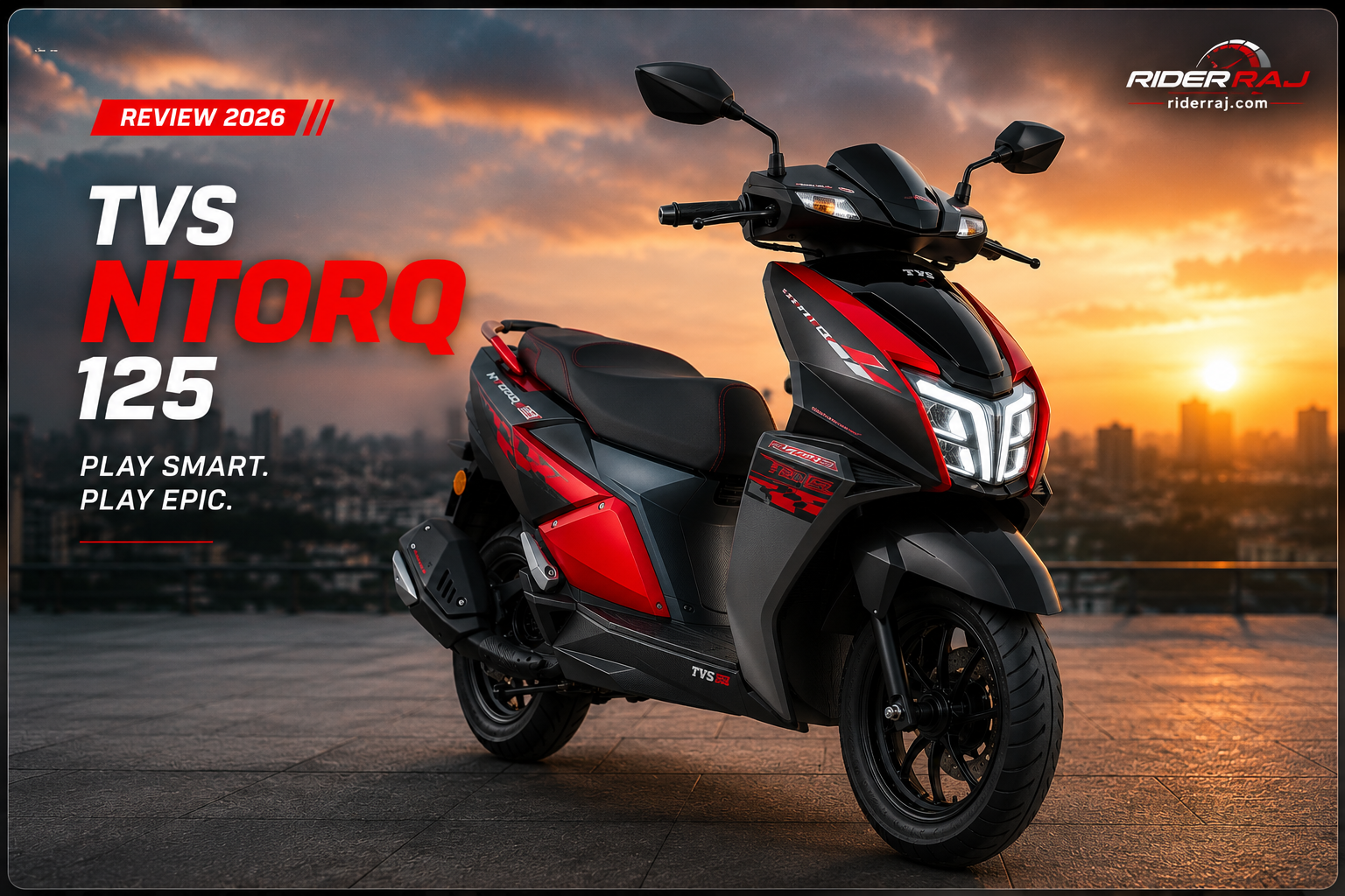 TVS Ntorq 125 Front 3/4 View