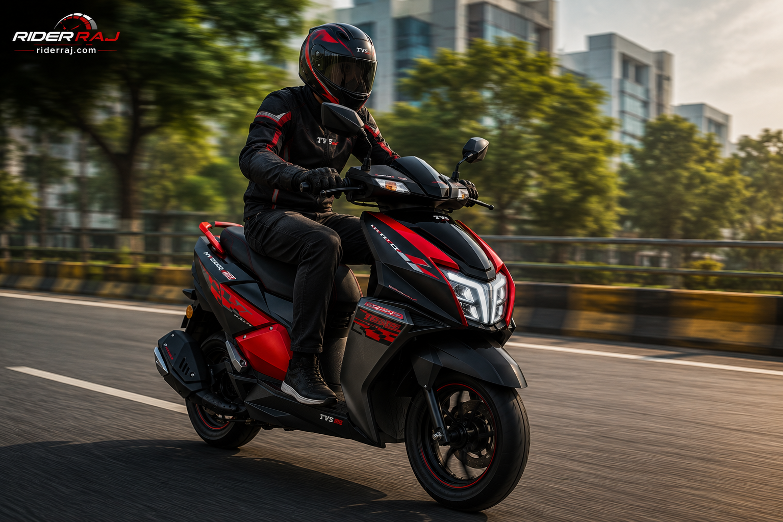 TVS Ntorq 125 Riding Shot