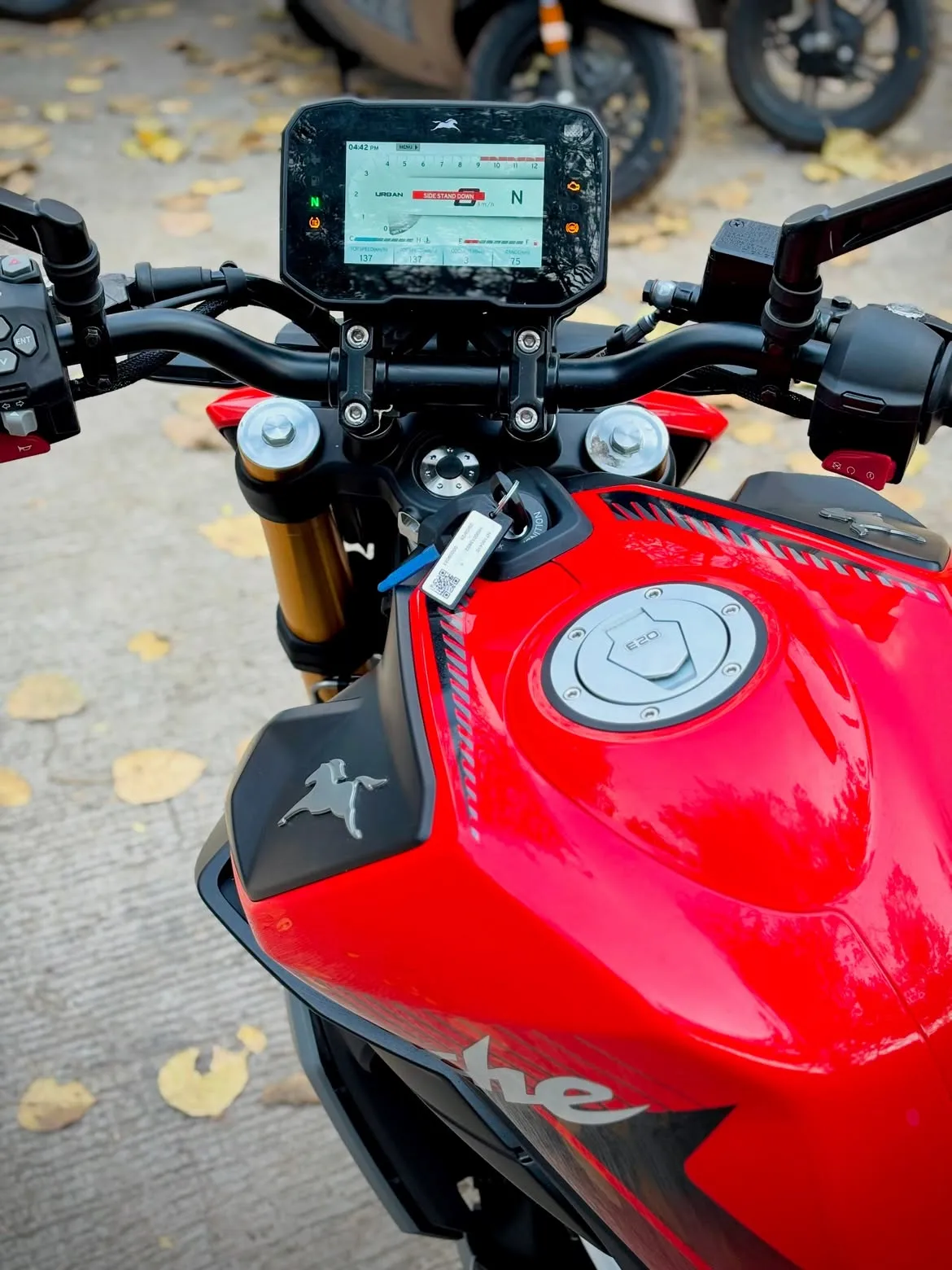 TVS Apache RTR 310 5-inch TFT instrument cluster display